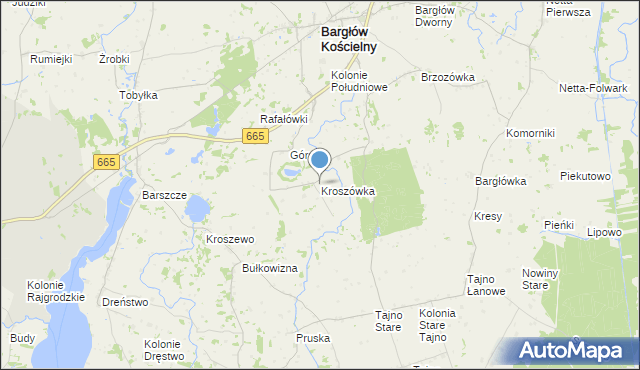 mapa Kroszówka, Kroszówka na mapie Targeo